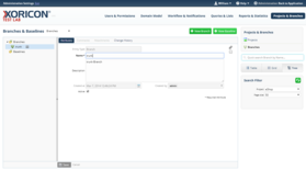 Projects, Branches, and Baselines