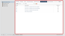 Set Action and Access Permissions
